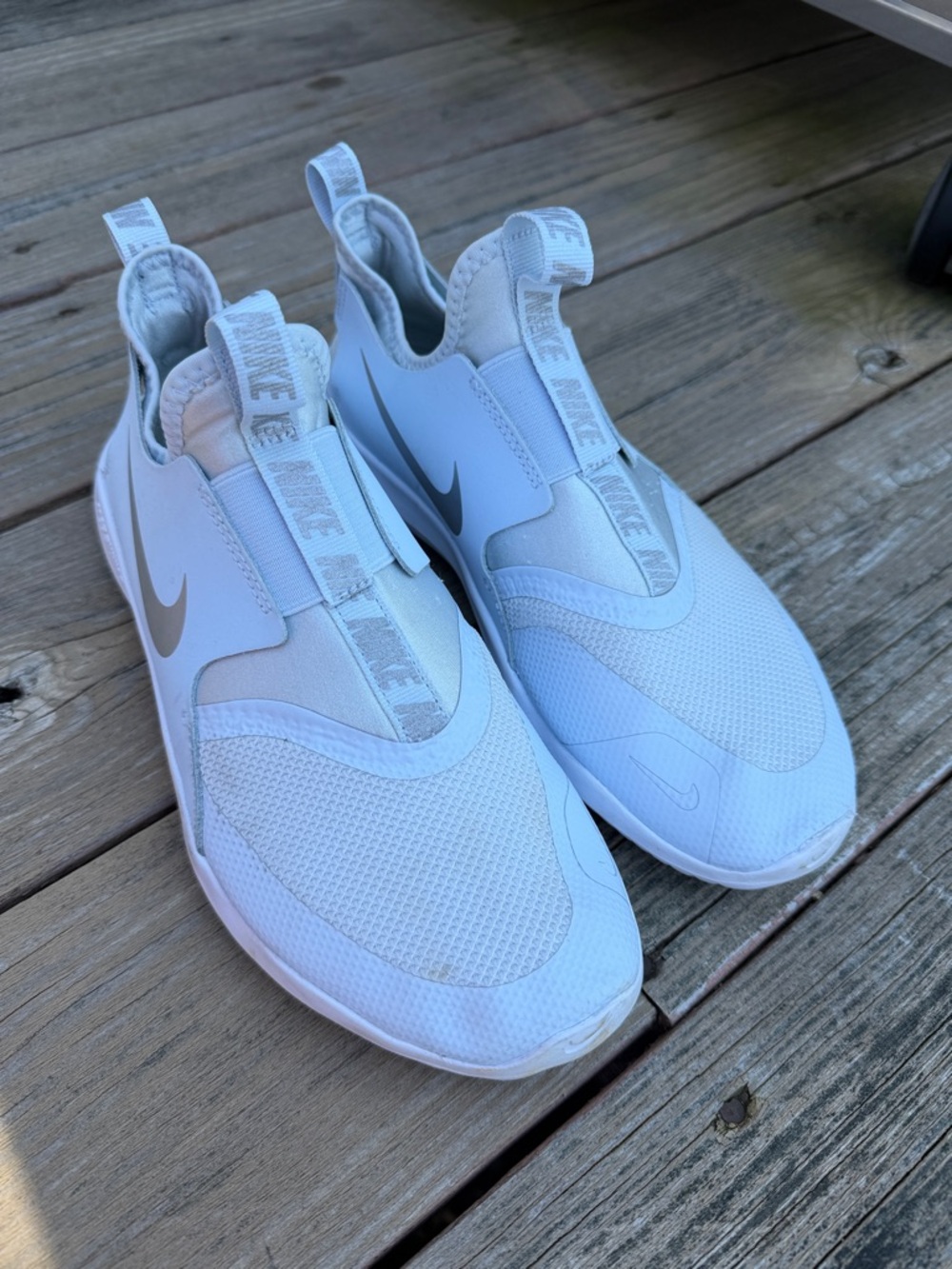Nike Slip-On Sneakers with Metallic Swoosh